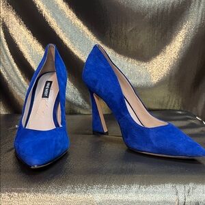 Nine West Blue Suede Heels